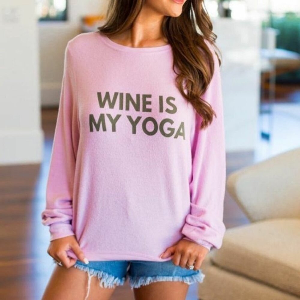 Wildfox “Wine is My Yoga” Sweatshirt